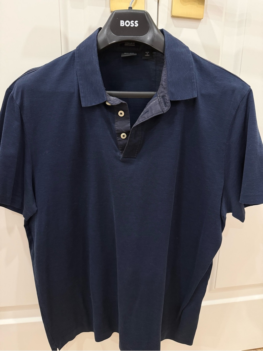 BOSS Navy Blue Short-Sleeve Polo